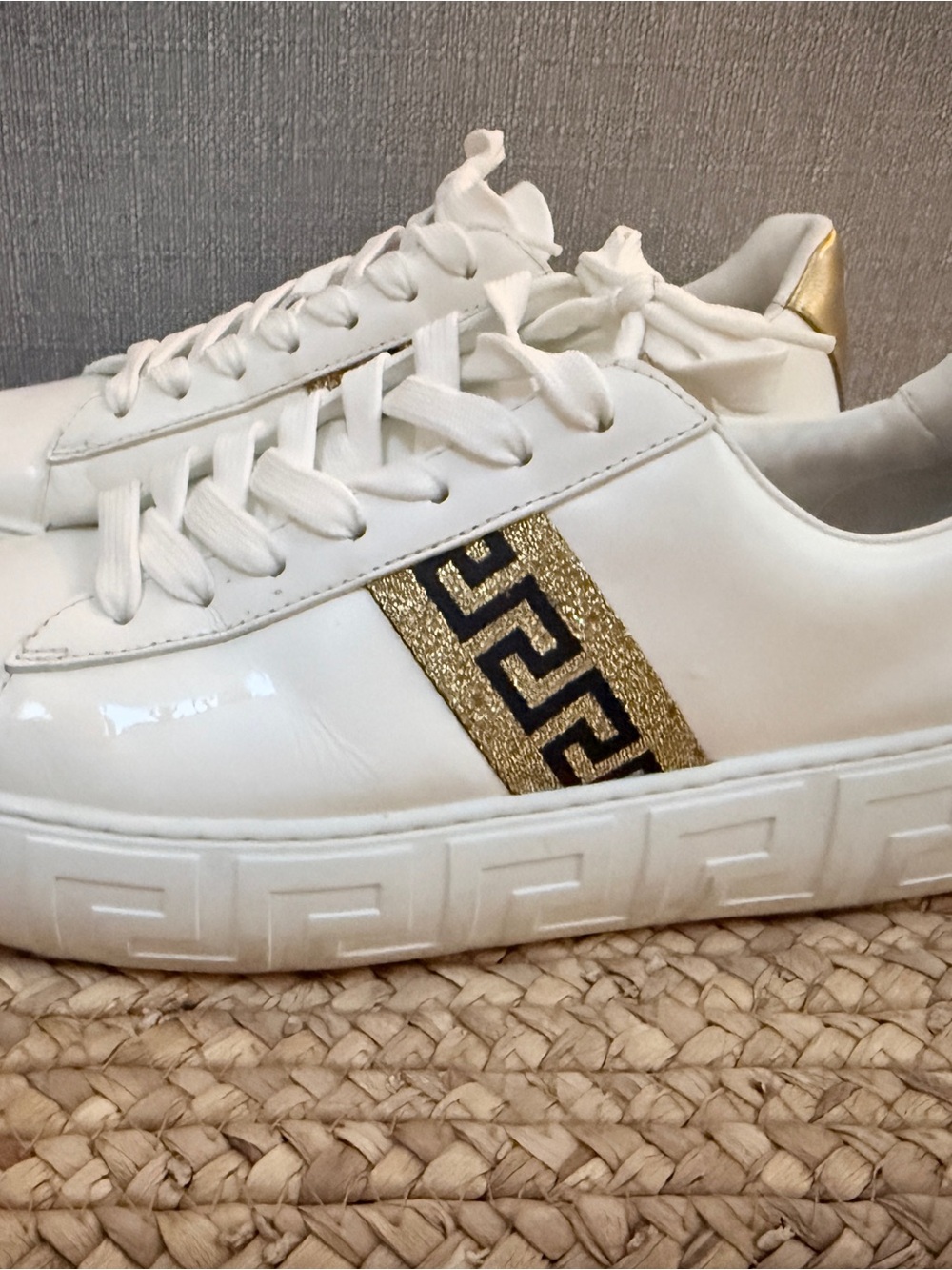 Versace Sneakers with Gold & Black Accent